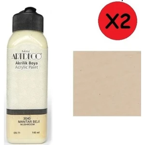 ARTDECO AKRILIK BOYA 140Ml. MANTAR BEJI 3040 2'Lİ