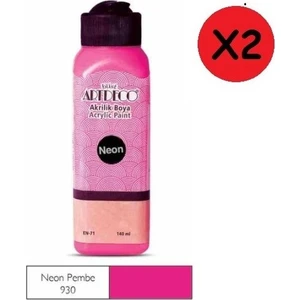 Akrilik Boya 140 ml Neon Pembe Y-070R-930 2 Adet