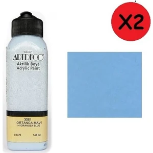 Akrilik Boya 140 ml Ortanca Mavi 2 Adet