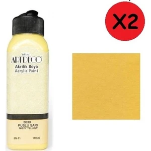 Akrilik Boya 140 ml Puslu Sarı 2 Adet