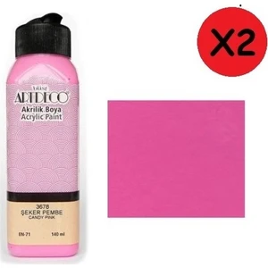 Akrilik Boya 140 ml Şeker Pembe 2 Adet