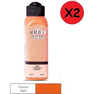 Akrilik Boya 140 ml Turuncu Y-070R-3603 2 Adet