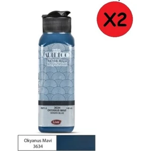 Akrilik Boya 140ml Okyanus Mavi 3634 2 Adet