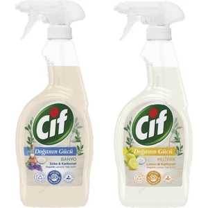 Sprey Doğanın Gücü Banyo + Cif Sprey Doğanın Gücü Mutfak