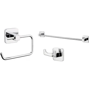 Kare Üçlü Set (Havluluk - Askılık -Tuvalet Kağıtlığı)