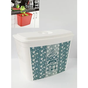 Hobby Life Quick Askılı Kapaklı Çöp Kutusu Beyaz-Turkuaz 4 Lt