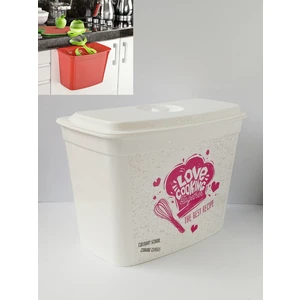 Hobby Life Quick Askılı Kapaklı Çöp Kutusu Pembe-Beyaz 4 Lt