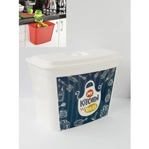 Hobby Life Quick Askılı Kapaklı Çöp Kutusu Mavi-Beyaz 4 Lt