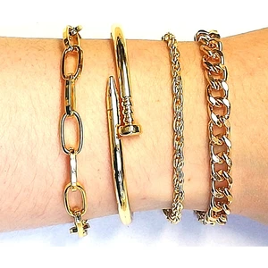 X-lady Accessories Kombin Bileklik Altın Kaplama