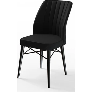 Concept Flex Serisi Gürgen Ayaklı 4 Adet Sandalye / Siyah Gürgen Ayaklı