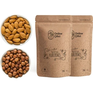 Çiğ Giresun Fındık 1kg + Çiğ Yerli Badem 1kg