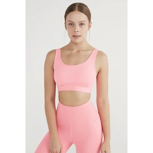 Parlak Pembe Sırtı Detaylı Spor Sütyeni