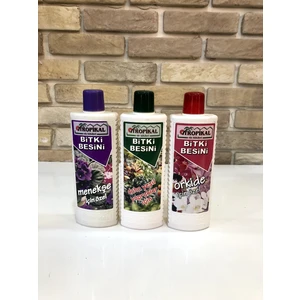 Bitki Besini 3 'lü Set  (Orkide-Menekşe-Yeşil Yapraklılar Için )