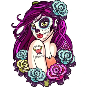 Sticker Atölyesi Krukafa Kadın Sticker - 13061