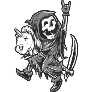 Sticker Atölyesi Azrail Kurukafa Sticker - 13048