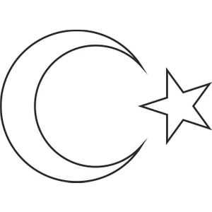 Sticker Atölyesi Bayrak Ay Yıldız Beyaz Sticker - 18097