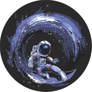 Sticker Atölyesi Uzay Sörf Surfing Sticker - 20670