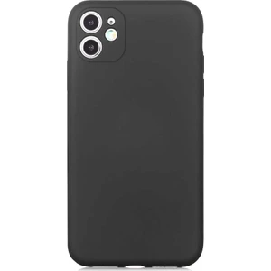 Apple iPhone 11 Kılıf Mat Soft Kamera Korumalı Siyah