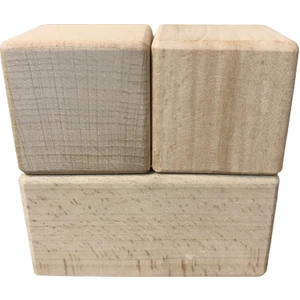 Mrt Ahşap Anı Küpü 3 Parça Ahşaptan Yazısız