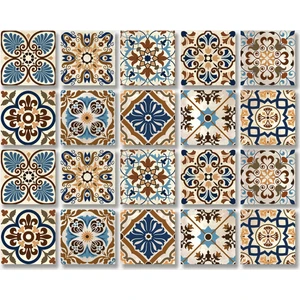 Kendinden Yapışkanlı Karma Fas Desenli Pvc Karo 10X10 cm 20'li Paket