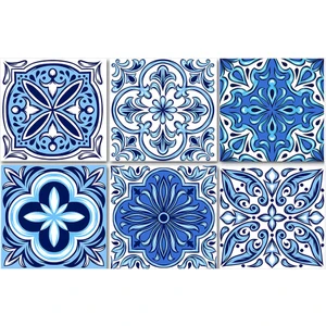 Kendinden Yapışkanlı Mavilim Desenli Pvc Karo 20X20 cm 6'lı Paket