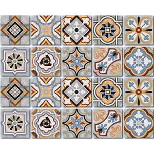 Kendinden Yapışkanlı Fas2 Desenli Pvc Karo 10X10 cm 20'li Paket