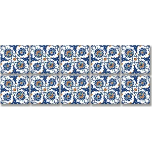 Kendinden Yapışkanlı Çini Desenli Pvc Karo 15X15 cm 10'lu Paket