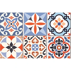 Kendinden Yapışkanlı Karma Meksika Desenli Pvc Karo 20X20 cm 6'lı Paket