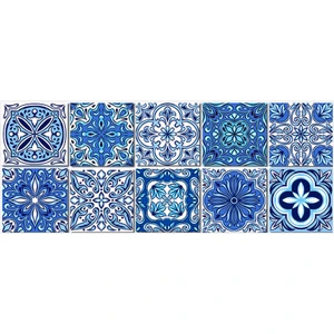 Kendinden Yapışkanlı Mavilim Desenli Pvc Karo 15X15 cm 10'lu Paket