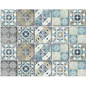 Kendinden Yapışkanlı Fas4 Desenli Pvc Karo 10X10 cm 20'li Paket