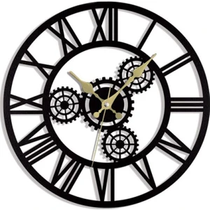 Time Gold Dekaoratif Modern Tasarım Sessiz Mekanizma / Akar Saniye Metal Duvar Saati