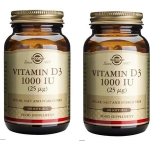 D3 Vitamini 1000 Iu 100 Yumuşak Kapsül X2 Adet