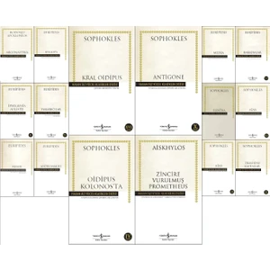 İş Bankası Hasan Ali Yücel Klasikleri Antik Yunan Tragedyaları 16 Kitap Set (Kral Oidipus, Antigone, Zincire Vurulmuş Prometheus, Kyklops, Elektra, Resos, Aias, Andromahke)