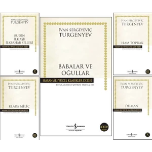 Hasan Ali Yücel Klasikleri : Rudin -  Klara Miliç -  Babalar ve Oğullar -  Ham Toprak -  Duman - Turgenyev - 5 Kitap Set