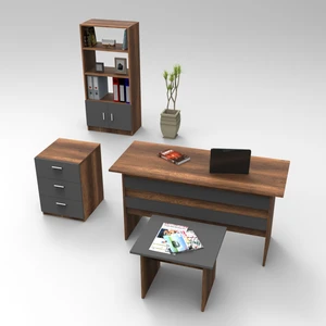 Robin Home Verona Abcd Ofis Büro Çalışma Masası Takımı Barok-Gri