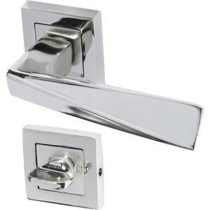 Penta Kare Rozetli Kapı Kolu Nikel Wc