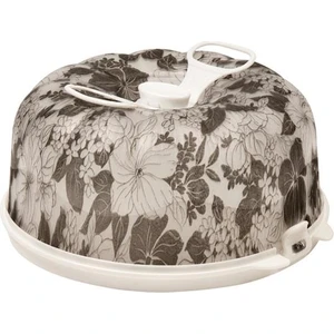 Moonstar Hava Geçirmez Kek Fanusu Pasta Saklama Kabı Özel Seri Çiçek Desenli