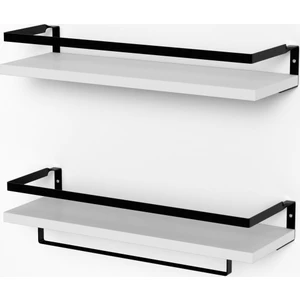 Rt4 Metal Çerçeveli Baharatlık Çok Amaçlı Banyo ve Mutfak Duvar Rafı, Beyaz