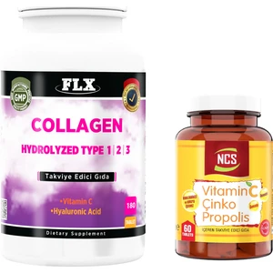 Vitamin C Çinko Propolis 60 Tablet +Collagen Tip 1-2-3 180 Tablet