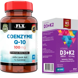 Coenzyme Q-10 100 mg 60 Tablet + Vitamin D3 Vitamin K2 20 ml