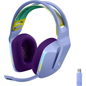 G G733 LIGHTSPEED RGB Kablosuz 7.1 Surround Ses Oyuncu Kulaklığı - Lila