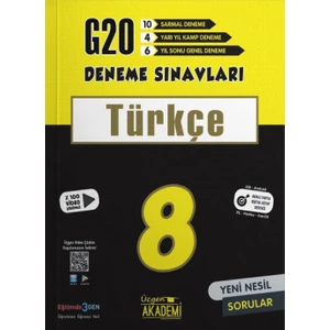Ata Yayıncılık Üçgen 8. Sınıf G 20 Türkçe Deneme Sınavları