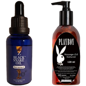 Black Snake Erkekler Için For Men  + Playboy Masaj Yağı