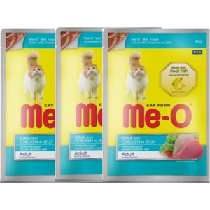 Me-O  Kedi Yaş Maması Jöle Içinde Ton Balıklı ve Tavuklu 80GR