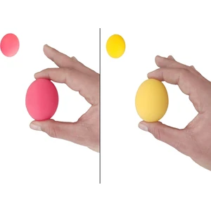 2li Set 2 Renk Silikon Stres Topu El Egzersiz Topu Fizik Topu El Bilek Parmak Top Kırmızı-Sarı