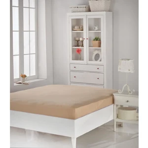 Tek Kişilik Lastikli Penye Çarşaf Sütlü Kahve 100x200