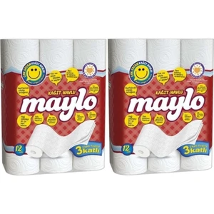 Üç Katlı Kağıt Havlu 24 Rulo (2 x 12)