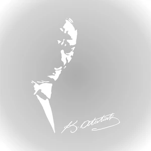 Mustafa Kemal Atatürk Oto Sticker Silüet