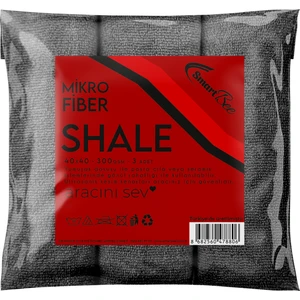 Shale 3'lü Mikrofiber Lazer Kesim Parlatma Bezi 40X40 300GSM - Antrasit