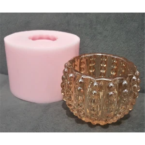 Kaktüs Kabartma Saksı 7,8cm Silikon Kalıp K-626 Mum Kokulu Taş Sabun Alçı Polyester Reçineye Uygun